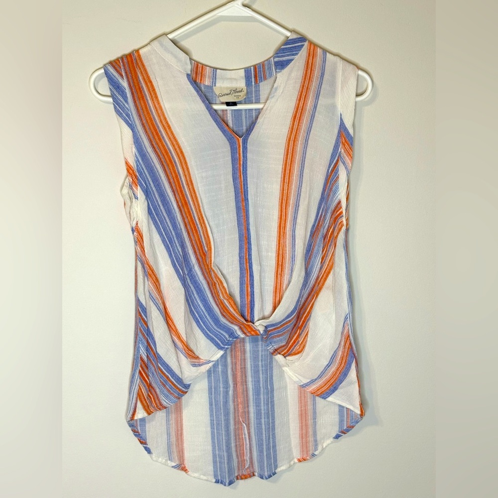 Universal Thread Striped High Low Tank Top, Size XS